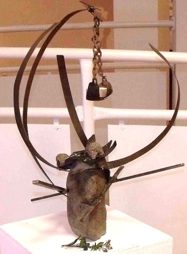 Sculpture intitulée "La balance de l'àme" par Frankalan, Œuvre d'art originale