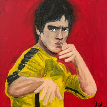 Pintura titulada "Bruce Lee" por Along Xu, Obra de arte original, Acrílico Montado en Bastidor de camilla de madera