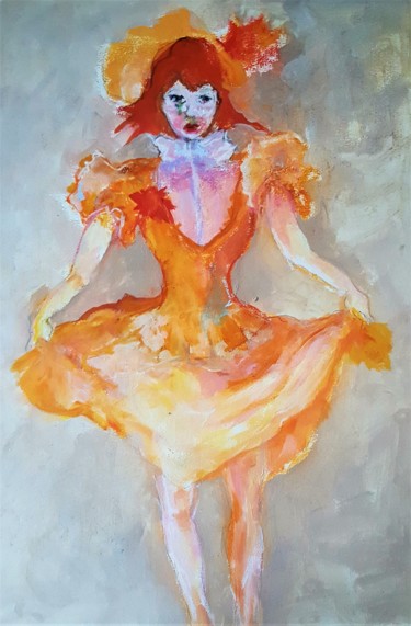 Malerei mit dem Titel "Una bailarina de Te…" von Ana Lorena Moledo, Original-Kunstwerk, Acryl