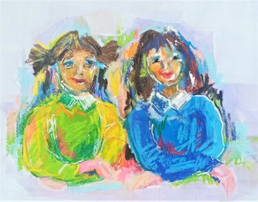 Peinture intitulée "Paula y Ana" par Ana Lorena Moledo, Œuvre d'art originale, Acrylique