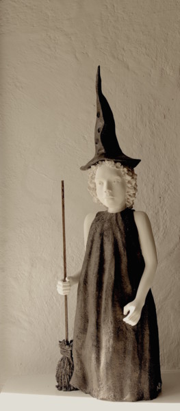 Rzeźba zatytułowany „Petite Sorcière” autorstwa Alice Marie, Oryginalna praca, Terakota