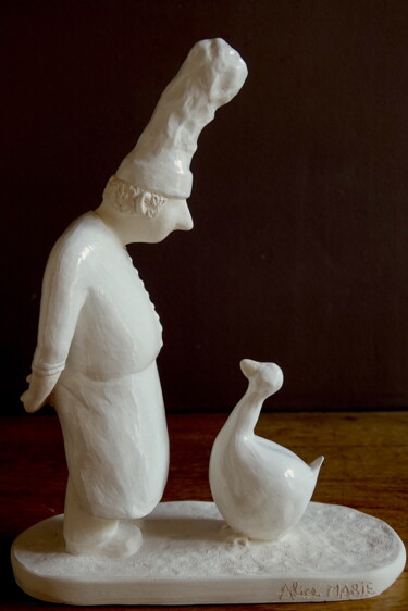 Skulptur mit dem Titel "L'amour est dans la…" von Alice Marie, Original-Kunstwerk, Terra cotta