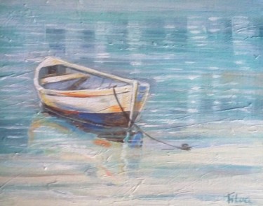 Pintura intitulada "Marine - Boat, Acri…" por Alôtela - Espólio, Obras de arte originais, Acrílico