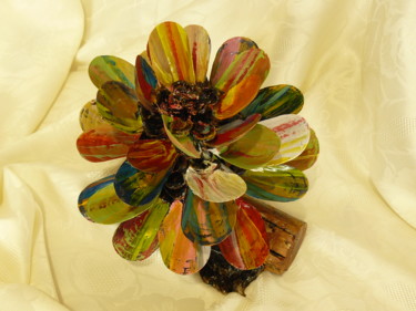Sculpture intitulée "Oursin multicolore" par Gianfranco Bacci, Œuvre d'art originale
