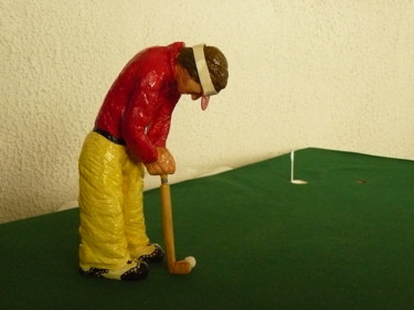 Sculpture intitulée "Le Joueur de Golf" par Gianfranco Bacci, Œuvre d'art originale