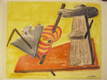 Peinture intitulée "Don Quichotte" par Gianfranco Bacci, Œuvre d'art originale