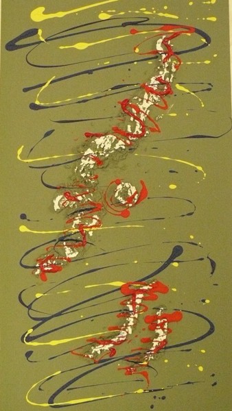 Peinture intitulée "Mouvements Ascendan…" par Gianfranco Bacci, Œuvre d'art originale, Huile