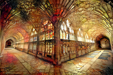 Digital Arts titled "Corridors" by Alpha Zero, Original Artwork, Digital Painting