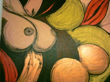 Painting titled "Sensual Abstract" by Alphonse Mpeke, Original Artwork