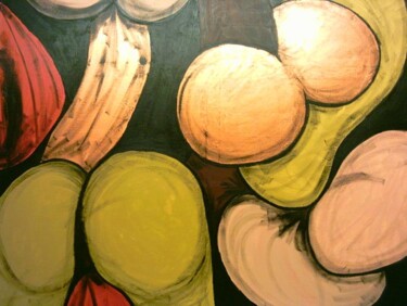 Painting titled "Sensual Abstract 2" by Alphonse Mpeke, Original Artwork