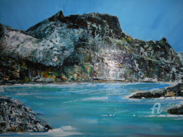 Painting titled "Cap Corse" by Alphonse Pappalardo, Original Artwork, Acrylic