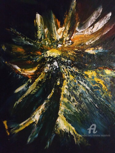 Картина под названием "Explosion sous mari…" - Alphonse Pappalardo, Подлинное произведение искусства, Масло