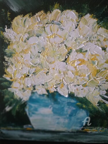 Malerei mit dem Titel "Fleurs jaunes au va…" von Alphonse Pappalardo, Original-Kunstwerk, Acryl