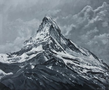 Malarstwo zatytułowany „Cervin Matterhorn” autorstwa Ludovic Perrenoud, Oryginalna praca, Olej