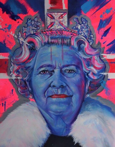 Ζωγραφική με τίτλο "The Queen" από Ludovic Perrenoud, Αυθεντικά έργα τέχνης, Λάδι
