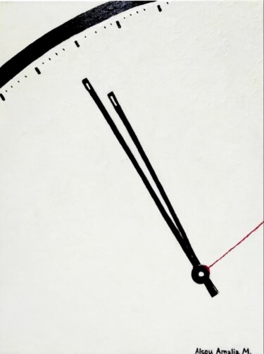 Malerei mit dem Titel "Time" von Alsou Amalia, Original-Kunstwerk, Öl Auf Keilrahmen aus Holz montiert