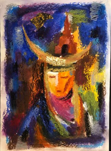 Картина под названием "Regina" - Алсу Юсупова, Подлинное произведение искусства, Акварель