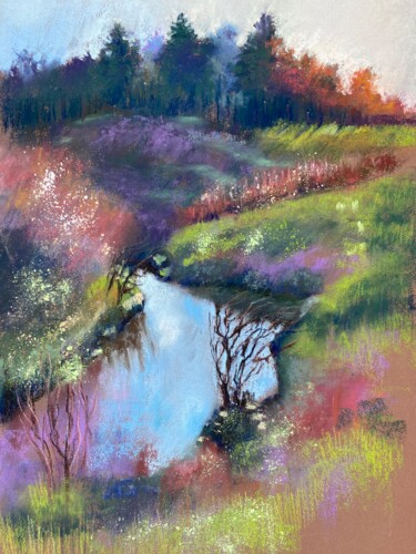 Peinture intitulée "Magic forest" par Alsu Vagidullina, Œuvre d'art originale, Pastel