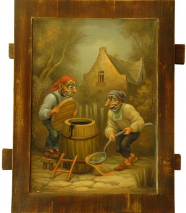 Peinture intitulée "Ложка меда" par Anatolii Kozelskii, Œuvre d'art originale, Huile