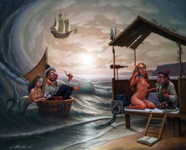「Разлука」というタイトルの絵画 Анатолий Козельскийによって, オリジナルのアートワーク, オイル