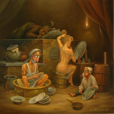 Painting titled "Женский день" by Anatolii Kozelskii, Original Artwork, Other
