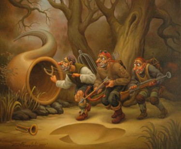 Картина под названием "Убить дракона" - Анатолий Козельский, Подлинное произведение искусства, Другой