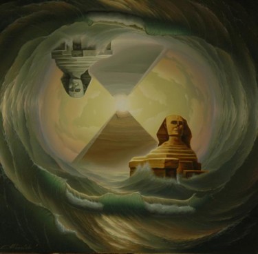Pittura intitolato "Египетские мистерии" da Anatolii Kozelskii, Opera d'arte originale, Olio