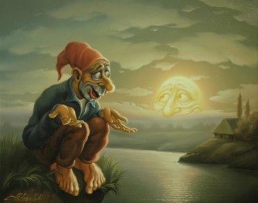 Картина под названием "Разговор с солнцем" - Анатолий Козельский, Подлинное произведение искусства, Другой