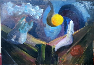 Картина под названием "Ghostly mood" - Alterghoul, Подлинное произведение искусства, Масло Установлен на Деревянная рама для…