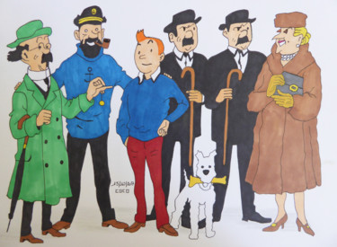 Tekening getiteld "Tintin" door Althea, Origineel Kunstwerk