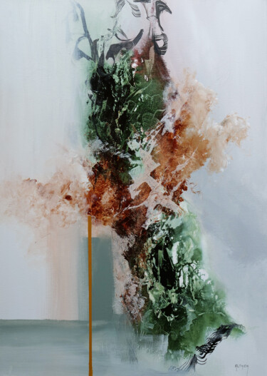 Peinture intitulée "Earth" par Althea, Œuvre d'art originale, Acrylique Monté sur Châssis en bois