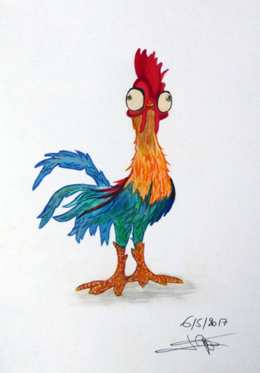 Dessin intitulée "Heihei" par Althea, Œuvre d'art originale