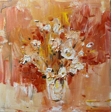 Painting titled "ABSTRACT FLOWERS" by Altin Furxhi, Original Artwork, Acrylic