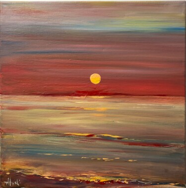 Painting titled "SEMAN SUNSET" by Altin Furxhi, Original Artwork, Acrylic