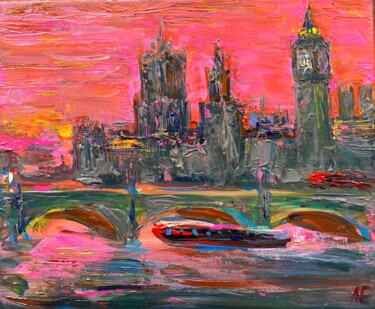 Картина под названием "LONDON AFTERNOON IM…" - Altin Furxhi, Подлинное произведение искусства, Акрил