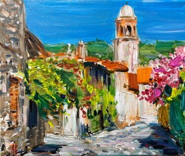 Painting titled "SPRING IN TUSCANY" by Altin Furxhi, Original Artwork, Acrylic