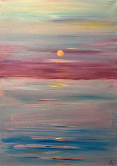 Pittura intitolato "IONIAN SEA MORNING…" da Altin Furxhi, Opera d'arte originale, Acrilico