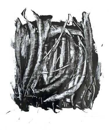 Drawing titled "Dark fences 1" by Altone Mishino, Original Artwork, Acrylic