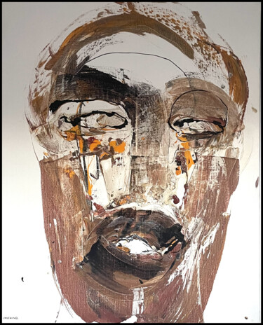 Painting titled "Baoulé" by Altone Mishino, Original Artwork, Acrylic Mounted on Wood Stretcher frame