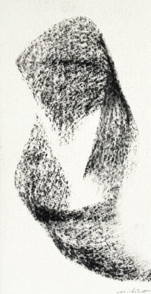 Disegno intitolato "Cat 2" da Altone Mishino, Opera d'arte originale, Carbone