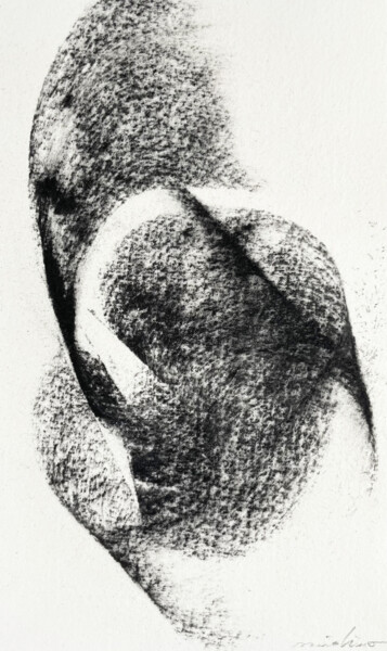 Drawing titled "Monkey" by Altone Mishino, Original Artwork, Charcoal
