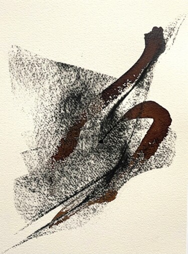 Dessin intitulée "Les Ailes déployées…" par Altone Mishino, Œuvre d'art originale, Fusain