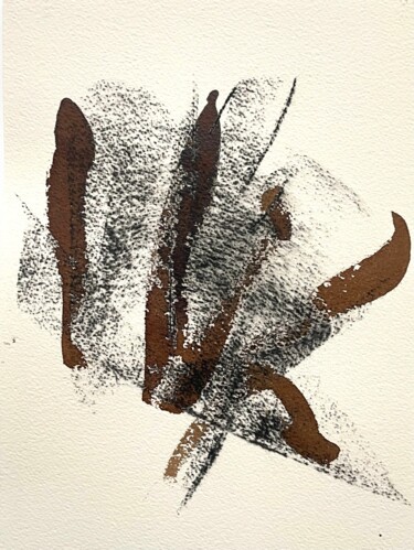Рисунок под названием "Les Ailes déployées…" - Altone Mishino, Подлинное произведение искусства, Древесный уголь