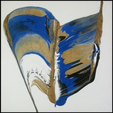 Peinture intitulée "variation-bleue-50x…" par Altone Mishino, Œuvre d'art originale, Huile