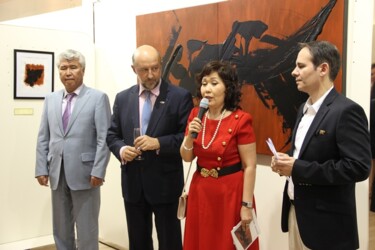 Peinture intitulée "Opening 7/11 Astana…" par Altone Mishino, Œuvre d'art originale