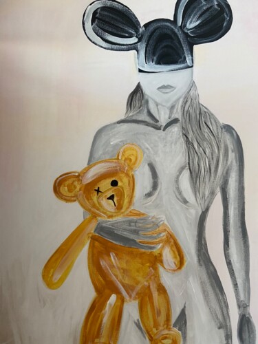 Картина под названием "Micky girl" - Altyngul Borantay (Goldy), Подлинное произведение искусства, Акрил
