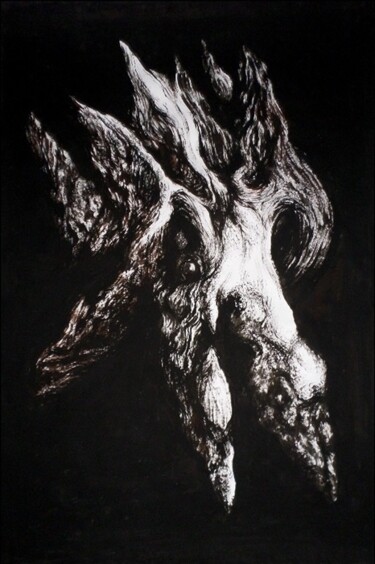 Pintura intitulada "Sem Titulo" por Alucino, Obras de arte originais, Guache