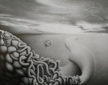 Desenho intitulada "Sem Título" por Alucino, Obras de arte originais, Grafite