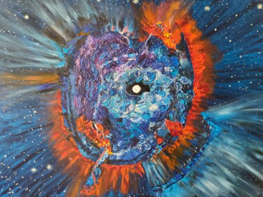 Картина под названием "Supernova explosion" - Irina Avlasenko, Подлинное произведение искусства, Масло