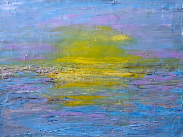 Painting titled "Dawn in the ocean" by Irina Avlasenko, Original Artwork, Oil
